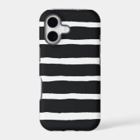 Simple modern abstract black and white stripes