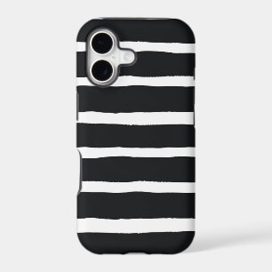Simple modern abstract black and white stripes