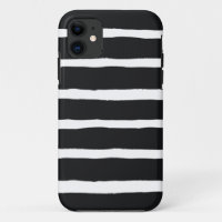 Simple modern abstract black and white stripes