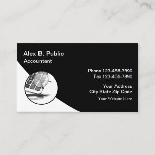 Simple Modern Accountant Business Cards