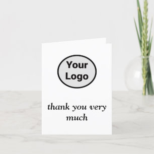 SIMPLE MODERN ADD YOUR LOGO CUSTOM thank you Card