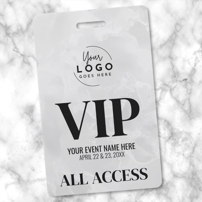 Simple Modern All Access VIP Event Badge (Elegant Special Event VIP Your Logo Badge)