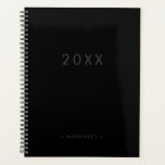 Simple Modern All Black Personalized Planner<br><div class="desc">Simple Modern All Black Personalized Planner</div>
