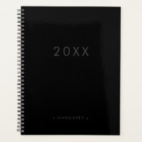 Simple Modern All Black Personalized