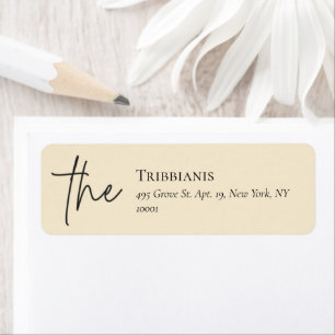 Simple Modern and Minimalist   Beige Label