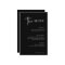 Simple Modern and Minimalist | Black Wedding Menu