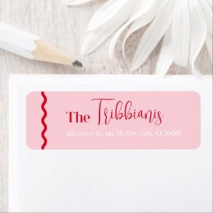 Simple Modern and Minimalist Pink Label