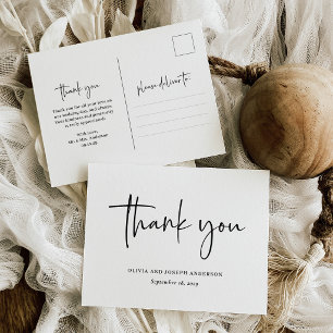 Simple Modern and Minimalist Wedding Postcard