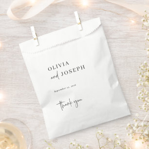 Simple Modern and Minimalist   Wedding Thank You Favour Bag