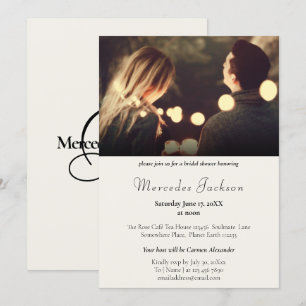 Simple Modern and Stylish With Initial Wedding Invitation