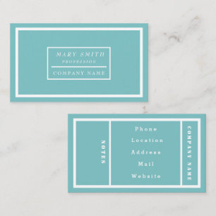 Simple Modern Aqua Sky Business Card