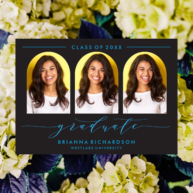 SIMPLE MODERN ARCH SCRIPT GRADUATION INVITATION (Creator Uploaded)