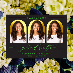 SIMPLE MODERN ARCH SCRIPT GRADUATION INVITATION