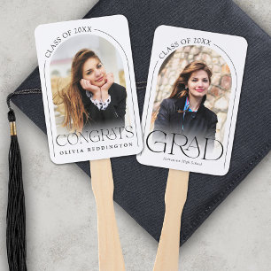 Simple Modern Arch Typography Photo Grad  Hand Fan