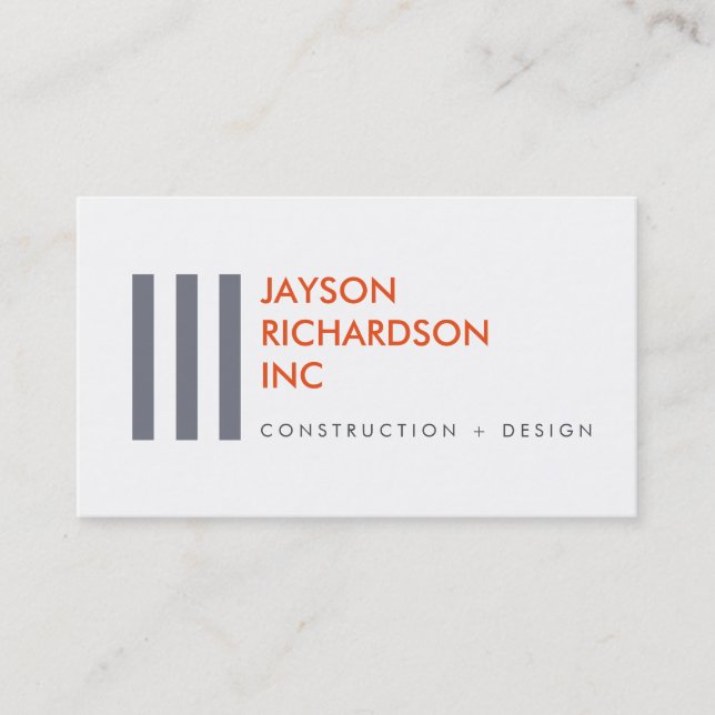 Simple Modern Architecture, Construction, Design 1 Business Card (Front)