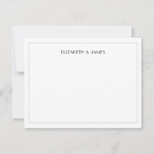 Simple Modern Art Deco Couple Names Card