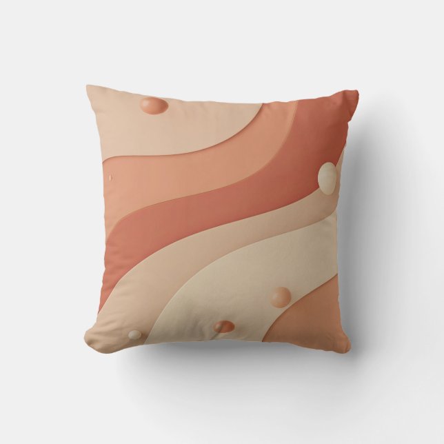 Simple Modern Art Illustration Throw Pillow (Front)