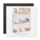 Simple Modern Baby Photo Collage Birth Stats