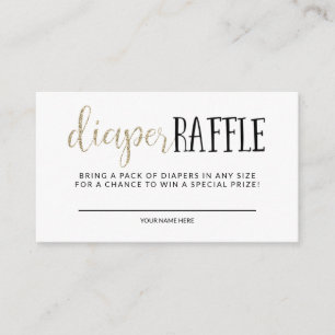 Simple Modern Baby Shower Diaper Raffle Enclosure Card