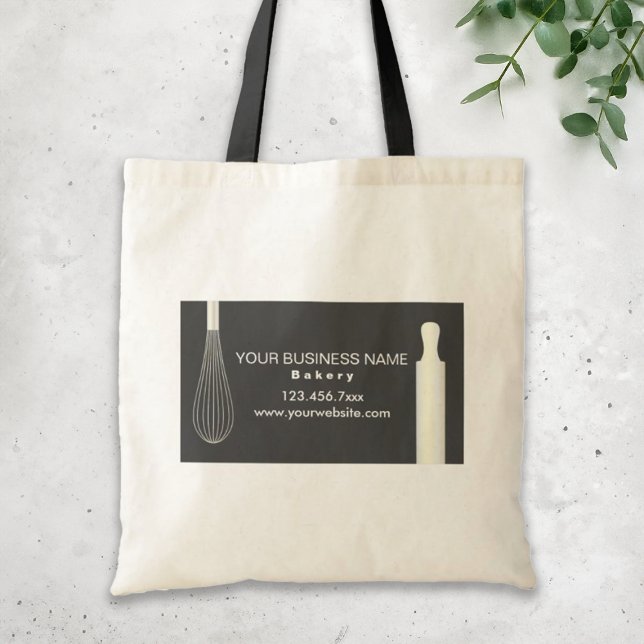 Simple Modern Bakery | Pastry Chef Baking Business Tote Bag (Creator Uploaded)