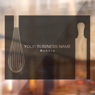 Simple Modern Bakery | Patisserie Baking Business Window Cling