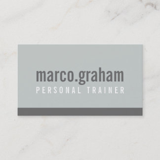 SIMPLE MODERN BAND minimalist masculine mono grey Business Card