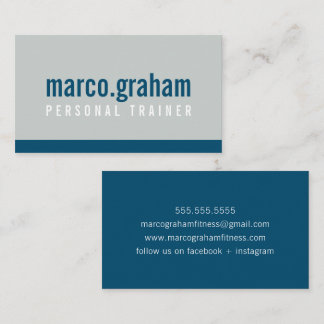 SIMPLE MODERN BAND minimalist masculine navy grey Business Card