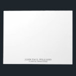 Simple Modern Basic Professional Clean Name Title Notepad<br><div class="desc">Simple Elegant Professional Clean Name Title Notepad
You can easily customize the colour of the text with the 'Customize' tool or feel free to contact me.</div>
