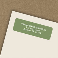 Simple Modern Basil Green Return Address Label