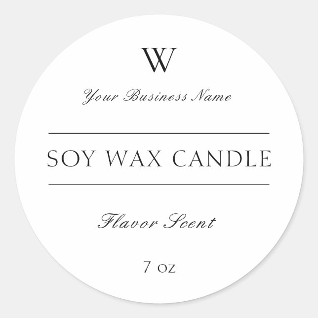Simple Modern Beauty Spa Candle Product Label (Front)