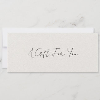 Simple Modern Beige Elegant Gift Certificate