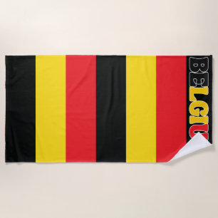 Simple Modern Belgium National Flag Apparel Beach Towel