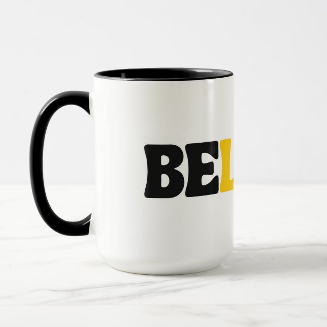 Simple Modern Belgium National Flag Apparel Mug (Left)
