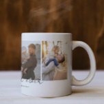 Simple Modern Best Dad Ever 4 Photos Collage Coffee Mug<br><div class="desc">This is a mug featuring 4 photos,  the text best dad ever and your custom message. This is the perfect gift for dad for father’s day,  his birthday or Christmas.
Photos by prostooleh / Freepik.</div>