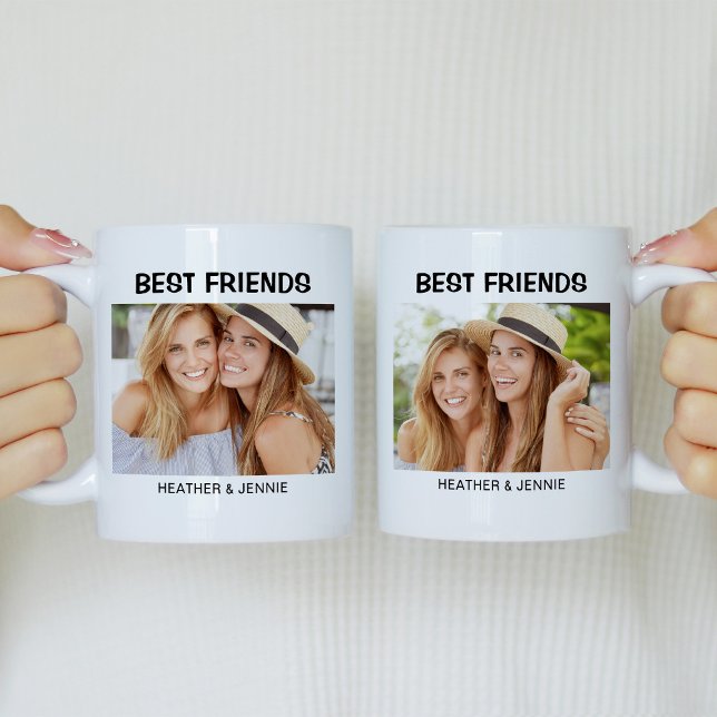 Simple Modern Best Friends Photo  Coffee Mug (Creator Uploaded)