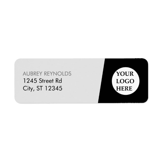 Simple Modern Black And White Professional Address (Front)
