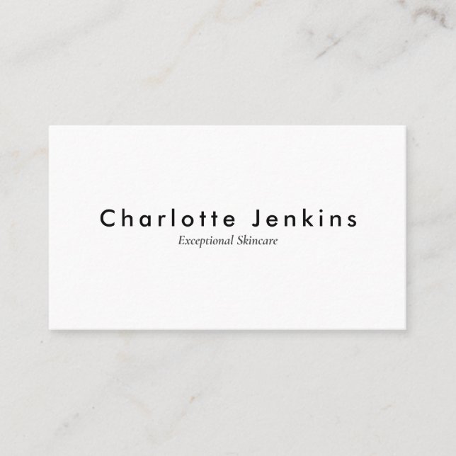 Simple Modern Black and White Professional Business Card (Front)