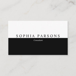 Simple Modern Black and White Professional Business Card