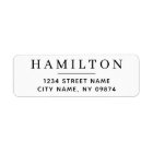 Simple Modern Black and White Return Address Label