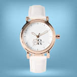Simple Modern Black Gold Monogram Watch<br><div class="desc">Simple Modern Black and Gold Monogram designed on white background making it stand out beautifully. 
Easily personalized as a gift or for personal use.</div>