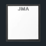 Simple Modern Black Monogram Notepad<br><div class="desc">Create your own personalized monogram stationery featuring your custom initials or name in modern minimalist typography.</div>