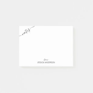 Simple Modern Black Script Notes From Calligraphy