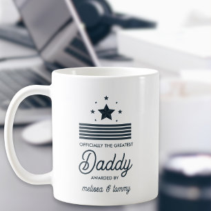 Simple Modern  Black White Greatest Dad Coffee Mug