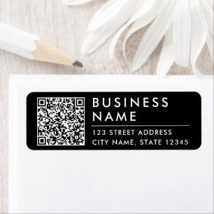 Simple Modern Black White Minimalist Web QR Code