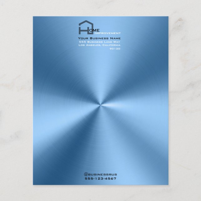Simple modern Blue minimalist letterhead   (Front)