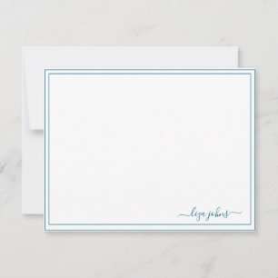 Simple Modern Blue Script Professional Card