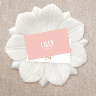 Simple Modern Blush Pink Beauty Business Card
