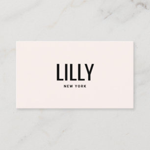 Simple Modern Blush Pink Beauty Salon Business Card
