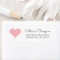 Simple Modern Blush Pink Heart Girly Script Name