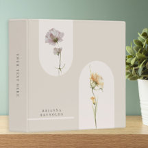 Simple Modern Boho Wildflowers on Neutral Beige